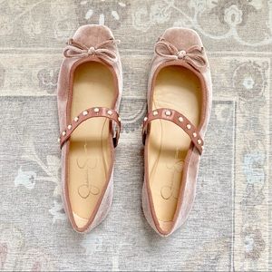 Jessica Simpson Lomanna Velvet Ballet Flat 8.5